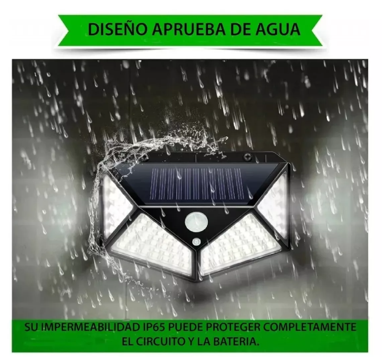 Lampara Solar 100 Luces Led Exteriores